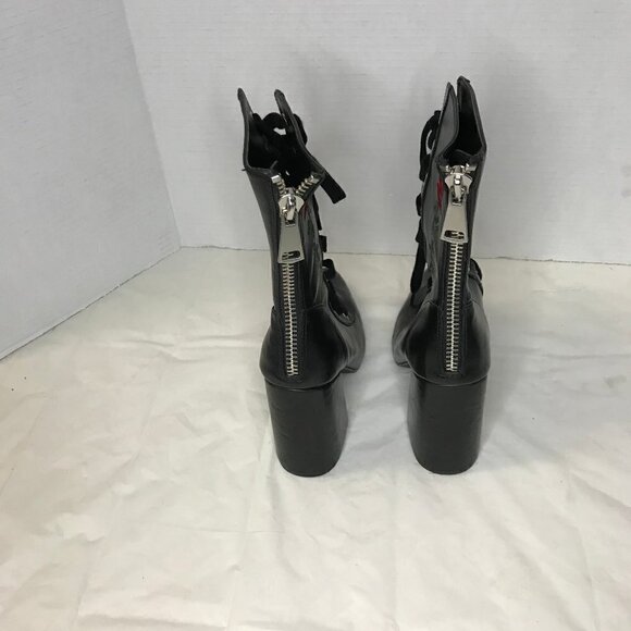 POSTER GRL EMBROIDERED LACE UP ZIPPER BACK BOOTS SIZE 8 - Picture 4 of 7